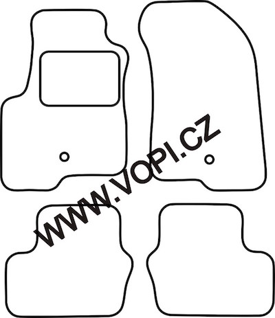 Přesné gumové koberce béžové / šedé Jeep Compass MK49 2011->